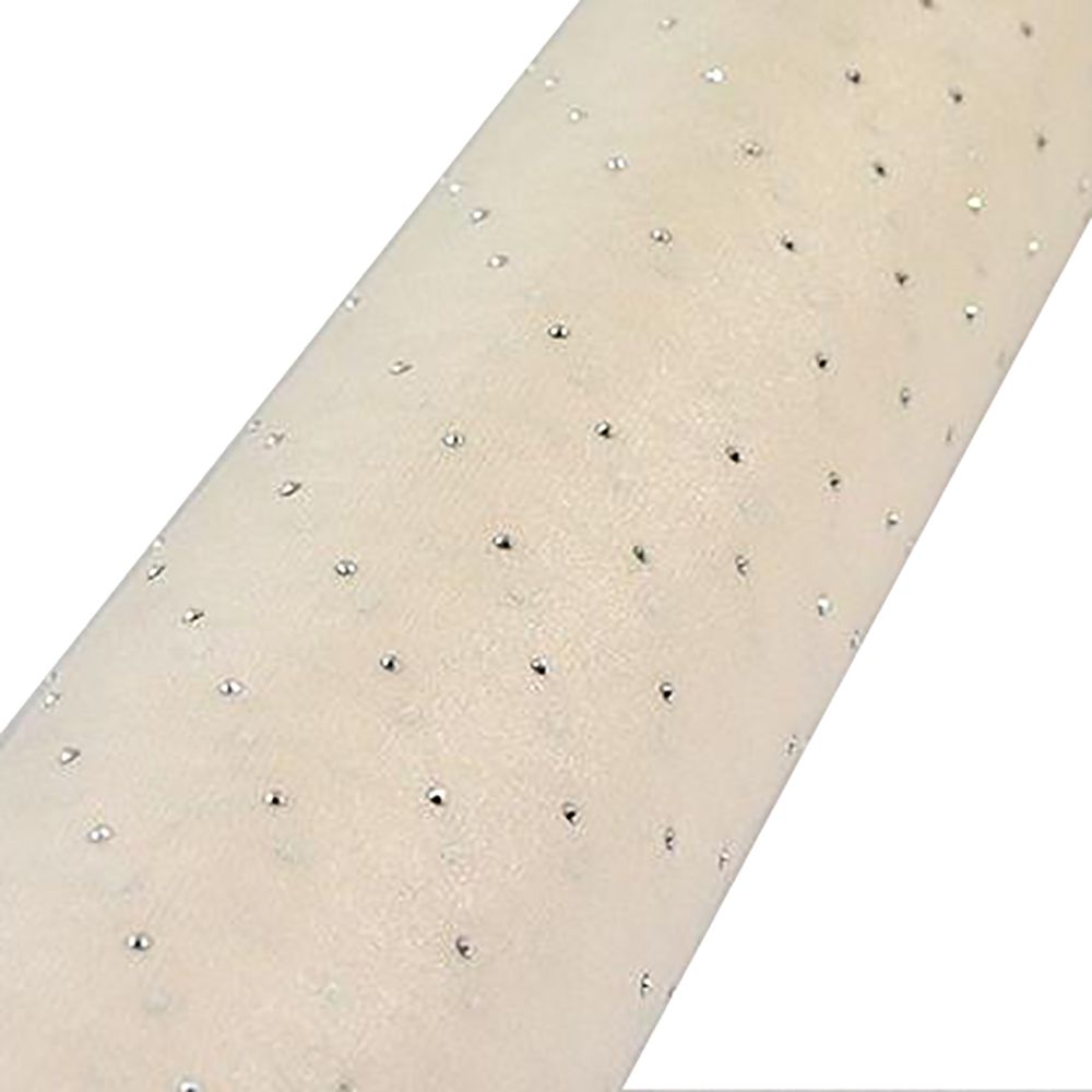 ΚΟΡΔ.ORGANZA  WITH DIMONDS ΕΚΡΟΥ 48cmX3m
