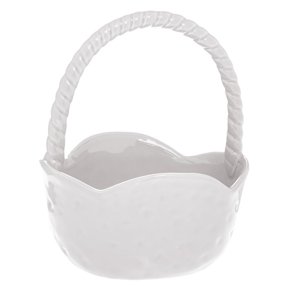 ΛΕΥΚΟ ΚΕΡΑΜΙΚΟ ΚΑΛΑΘΙ ΜΕ ΧΕΡΙ 14.5Χ13Χ18ΕΚ