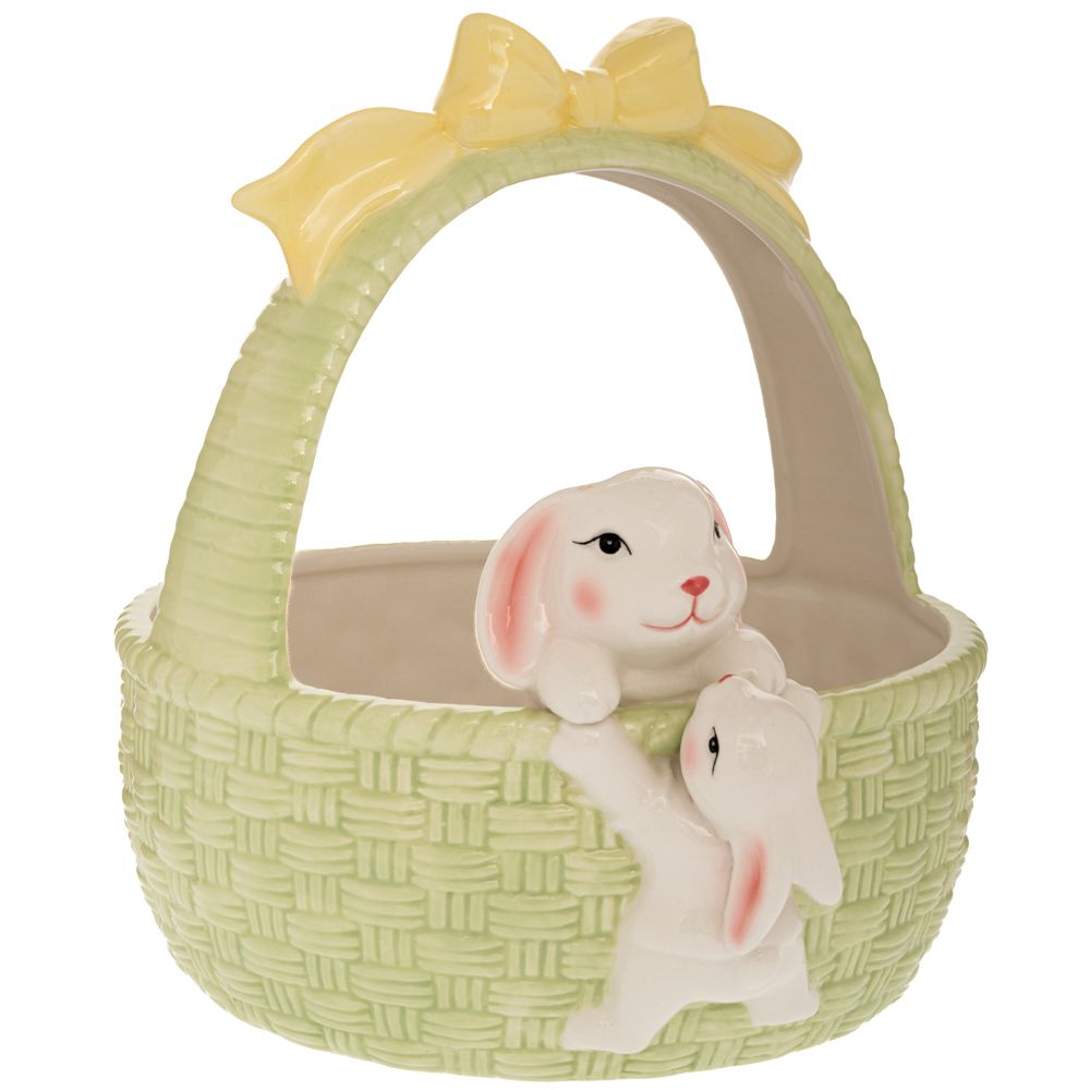 ΠΡΑΣΙΝΟ ΚΕΡΑΜΙΚΟ ΚΑΛΑΘΙ ΜΕ ΛΑΓΟ 24.5Χ22.5Χ26ΕΚ