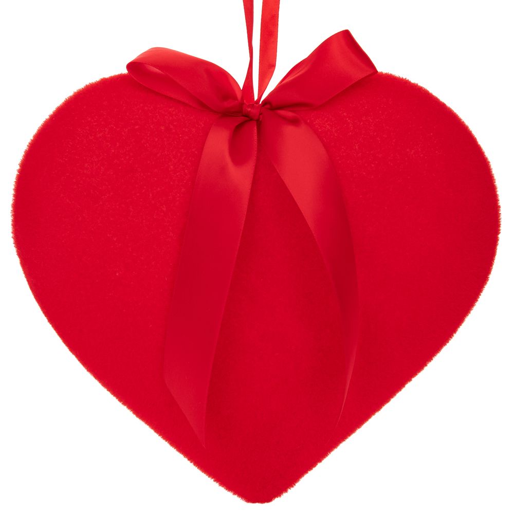 ΚΟΚΚΙΝΗ ΧΝΟΥΔΩΤΗ ΚΡΕΜΑΣΤΗ ΚΑΡΔΙΑ ΜΕ ΚΟΚΚΙΝΟ ΦΙΟΓΚΟ 30Χ30ΕΚ