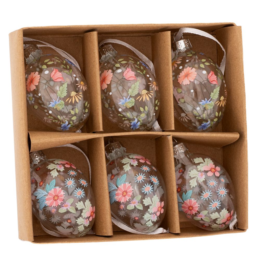 ΣΕΤ 6 ΓΥΑΛΙΝΑ ΚΡΕΜΑΣΤΑ ΑΥΓΑ ΜΕ ΣΧΕΔΙΑ 4Χ4Χ7ΕΚ