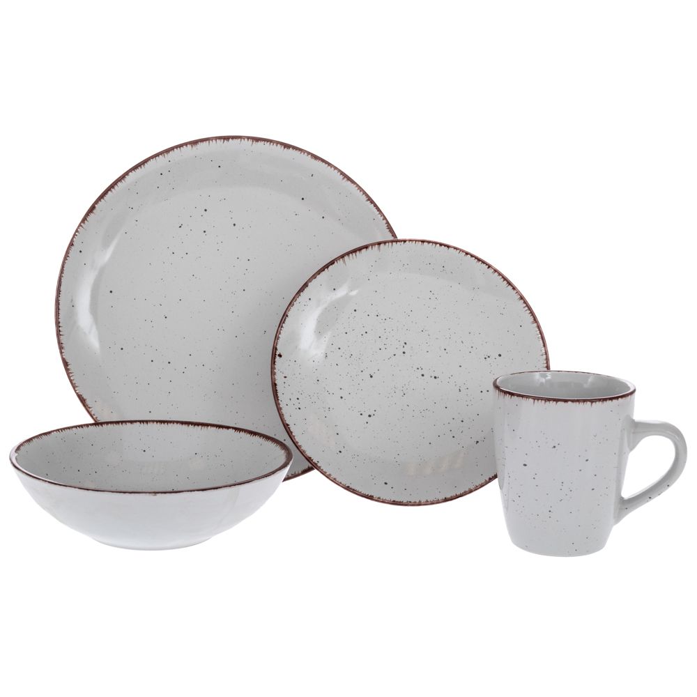 ΣΕΤ 16 ΓΚΡΙ ΚΕΡΑΜΙΚΟ ΣΕΡΒΙΤΣΙΟ ΜΕ ΚΑΦΕ ΓΕΙΣΟ STONEWARE
