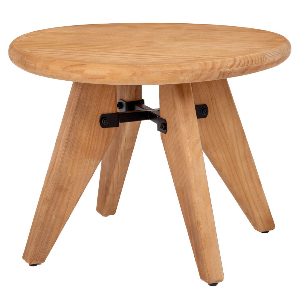 ΣΤΡΟΓΓΥΛΟ ΒΟΗΘΗΤΙΚΟ ΤΡΑΠΕΖΑΚΙ ΑΠΌ ΞΥΛΟ ΠΕΥΚΟΥ 60Χ60Χ47ΕΚ KD