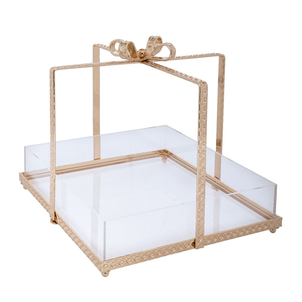 ΔΙΣΚΟΣ ΧΡΥΣΟ ΜΕΤΑΛΛΙΚΟ ΔΩΡΑΚΙ ΜΕ PLEXIGLASS 17Χ17Χ17ΕΚ