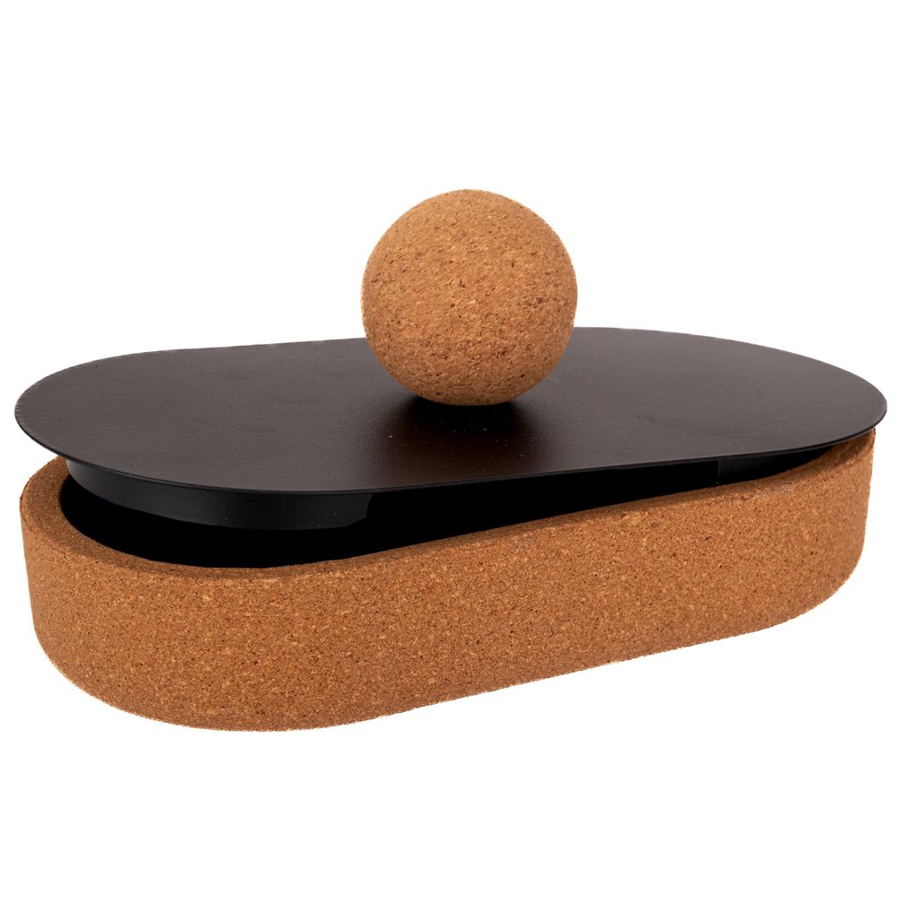 ΚΟΥΤΙ ΟΒΑΛ ΑΠΟ ΦΕΛΛΟ ΜΕ ΜΕΤΑΛΛΙΚΟ ΚΑΠΑΚΙ 18Χ10Χ17ΕΚ