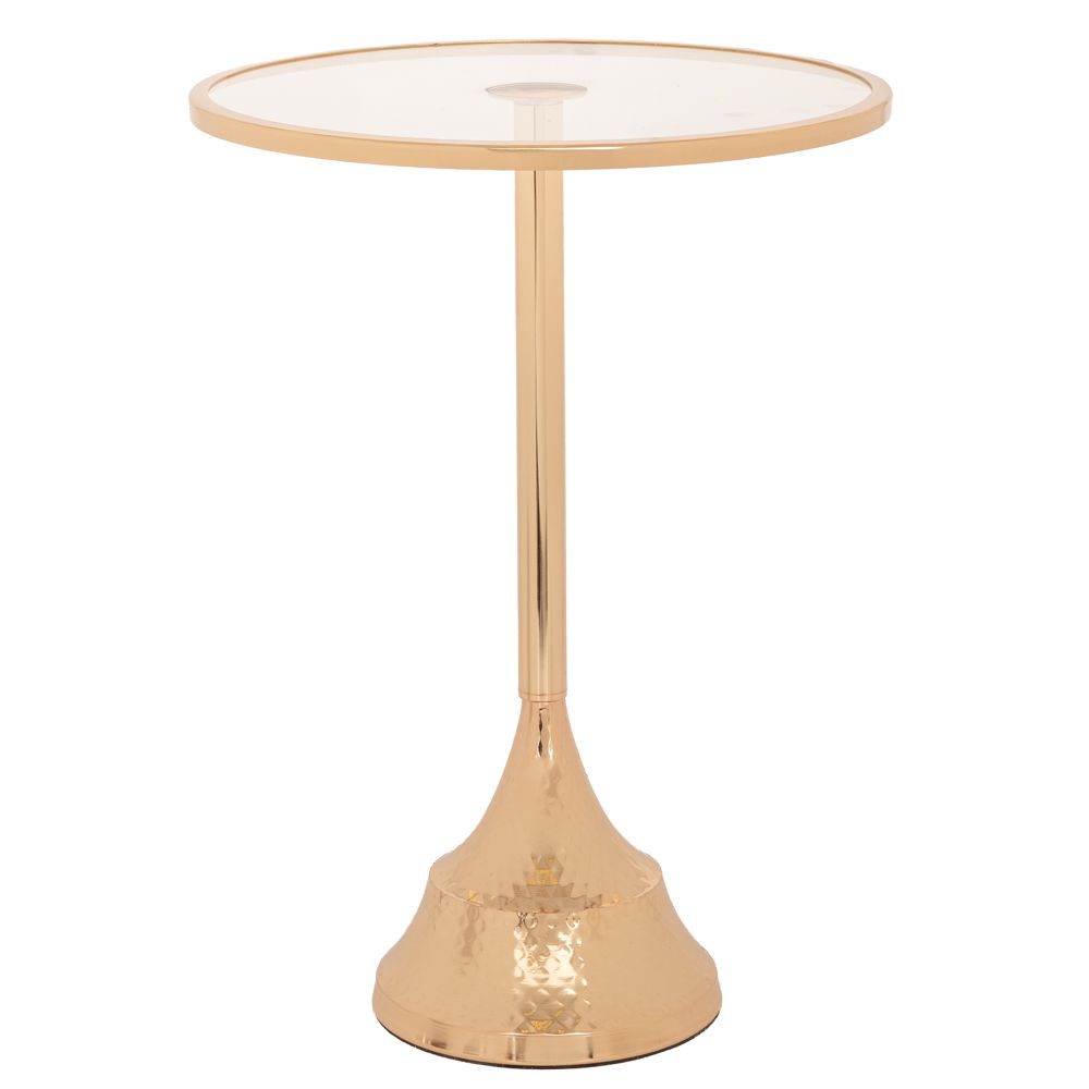 ΤΡΑΠΕΖΑΚΙ ΧΡΥΣΟ ΜΕΤΑΛΛΙΚΟ ΜΕ ΤΖΑΜΙ Φ35Χ47ΕΚ