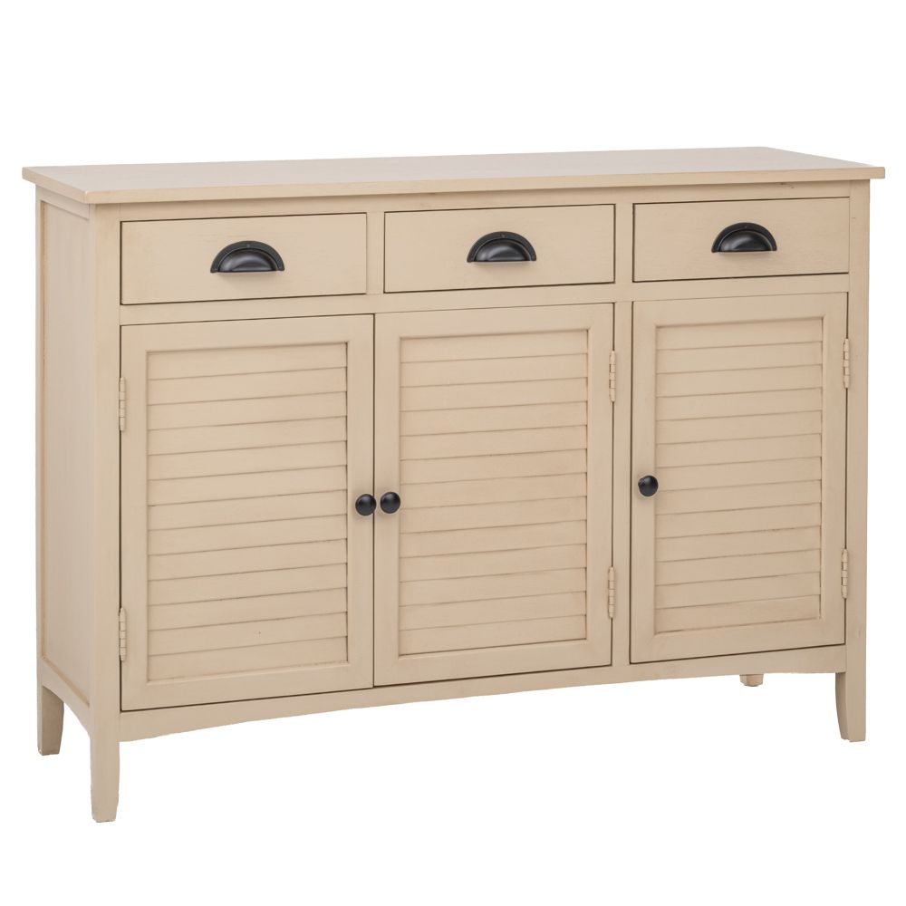 ΞΥΛΙΝΟΣ ΜΠΟΥΦΕΣ ΣΕ ΜΠΕΖ ΧΡΩΜΑ ΜΕ 3 ΠΟΡΤΕΣ AND 3 ΣΥΡΤΑΡΙΑ 105Χ35Χ75ΕΚ