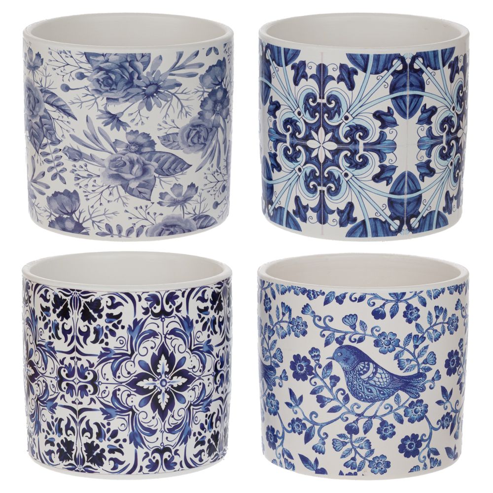 ΚΕΡΑΜΙΚΟ ΚΑΣΠΩ ΜΕ ΜΠΛΕ ΛΟΥΛΟΥΔΙΑ 13Χ13Χ12ΕΚ 4 ΧΡΩΜΑΤΑ