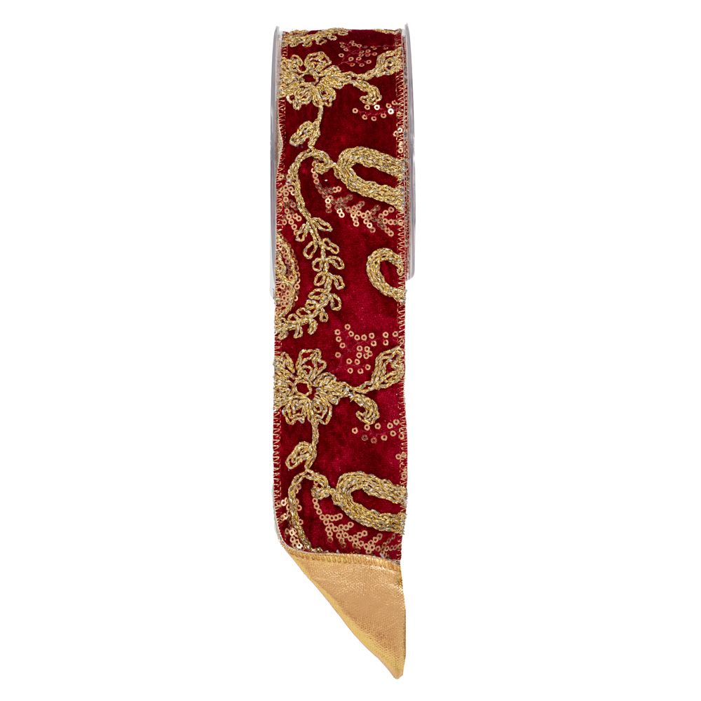 ΚΟΡΔ EMBROIDERY FOIL LONETA 6.7cmX4.5m ΜΠΟΡΝΤΟ-ΧΡΥΣΟ
