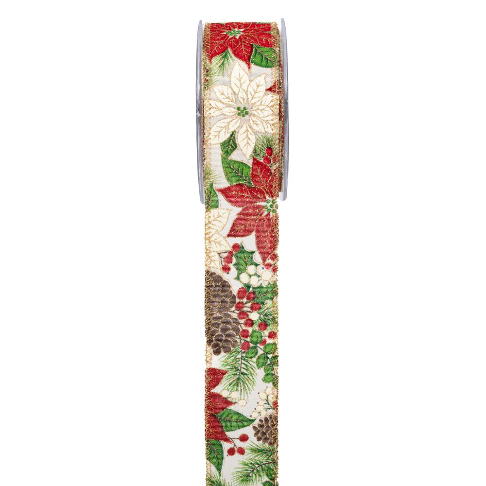 ΚΟΡΔ HOLLY SEASON 4,3CM X 9MM ΠΟΛΥΧΡΩΜΟ