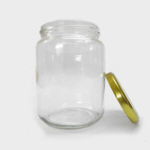 Βάζο 480ml με χρυσό καπάκι 8cm x 11.5cm