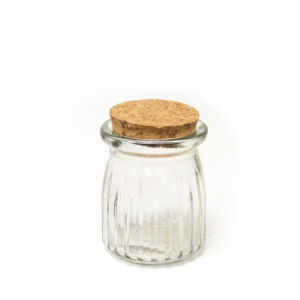 Βαζάκι ανάγλυφο 150ml με φελλό 7.5cm x 6cm